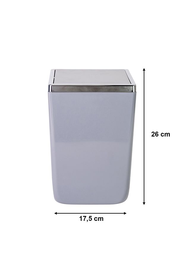 Toskana Çöp Kovası 6 Lt Gri - 3
