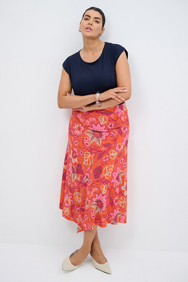 Desenli Örme Etek - 7