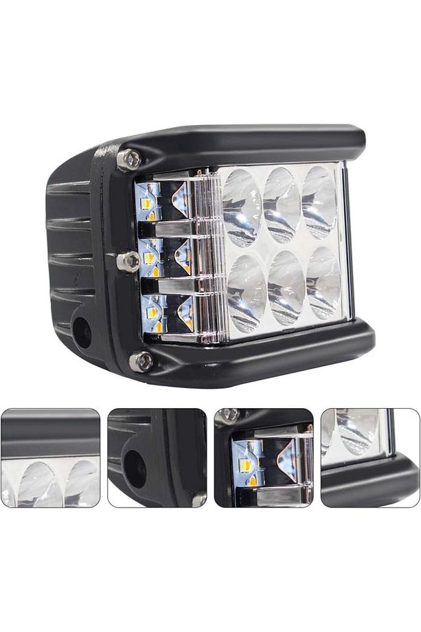 1 Adet Kaput Üstü Offroad Projektör Sis Çalışma Lambası 12 Ledli 36 watt - 2