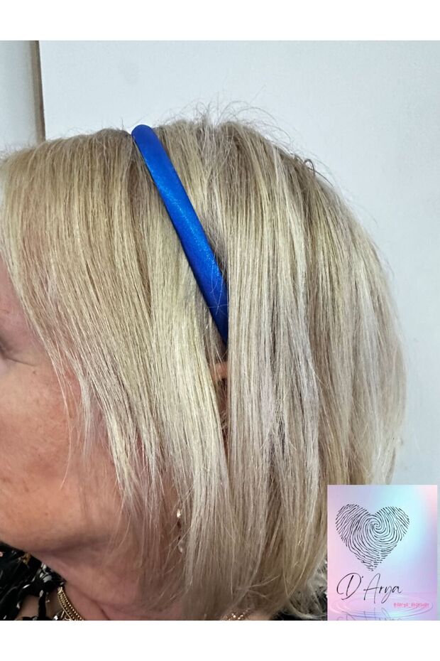 Dd159 Blue Thin Satin Crown Women Young