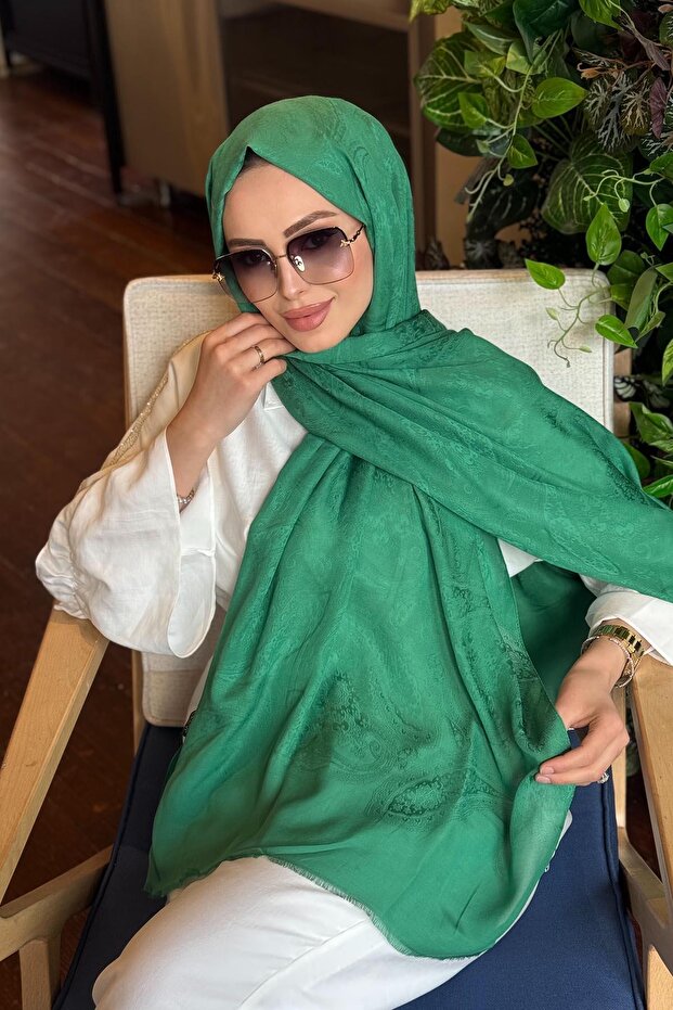 Silk Shawl 04372 Emerald