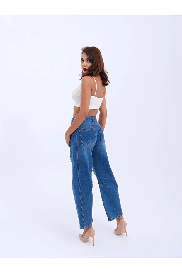 7086 بنطلون جينز-أزرق - 5