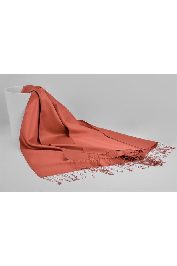 شال حريري مزدوج الجوانب بلون واحد 3011-بلاط - 3