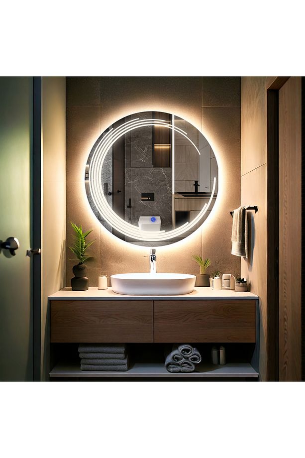 Nova Led'li Kumlamalı Lavabo & Banyo Aynası (Dokunmatik Sensörlü) - 3