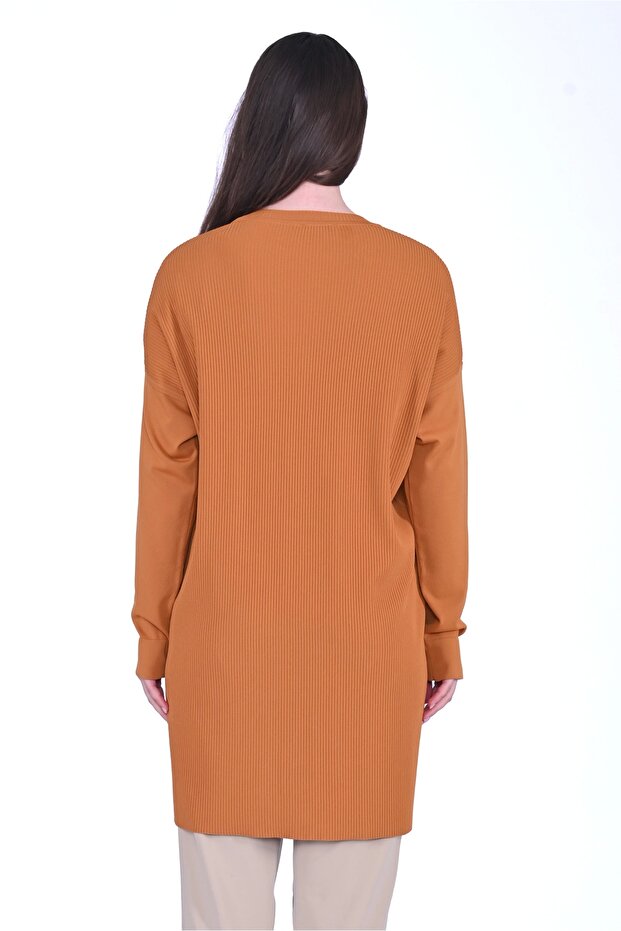 İNVEE 7014 Triko Tunik - Taba - 3