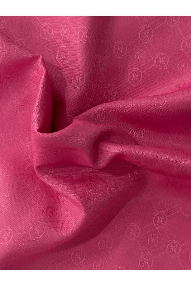 Pamuk Ipek Monogram Şal 40752-pembe - 2