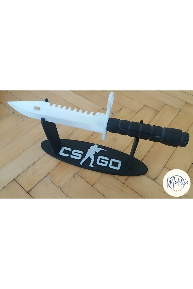 CS:GO M9 Bayonet 3D Baskı Dekoratif Bıçak Maketi + Stand - 1