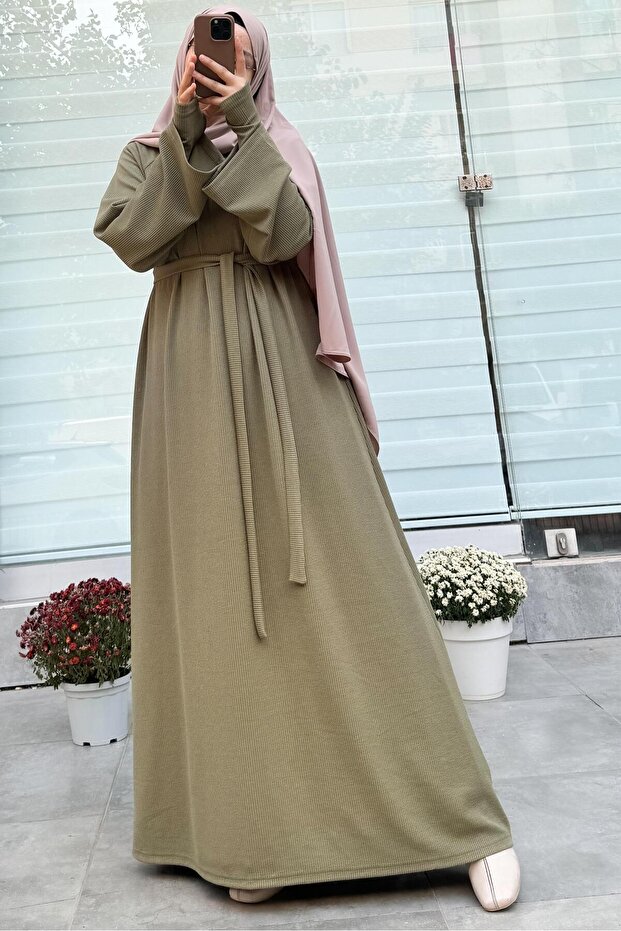 Kuğu Triko Elbise- Ada Çayı - 5