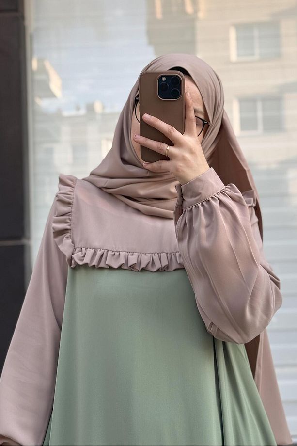 Bella Elbise- Çağla yeşil - 5