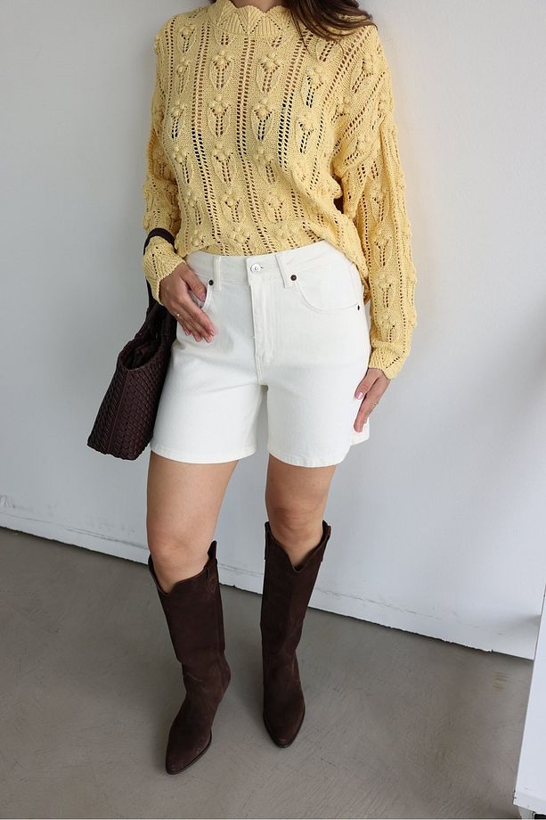 Basic Denim Şort - 2