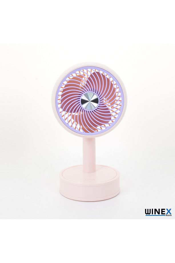 Winex Mini Taşınabilir Portatif Fan 3 Kademeli Vantilatör Pembe - 1