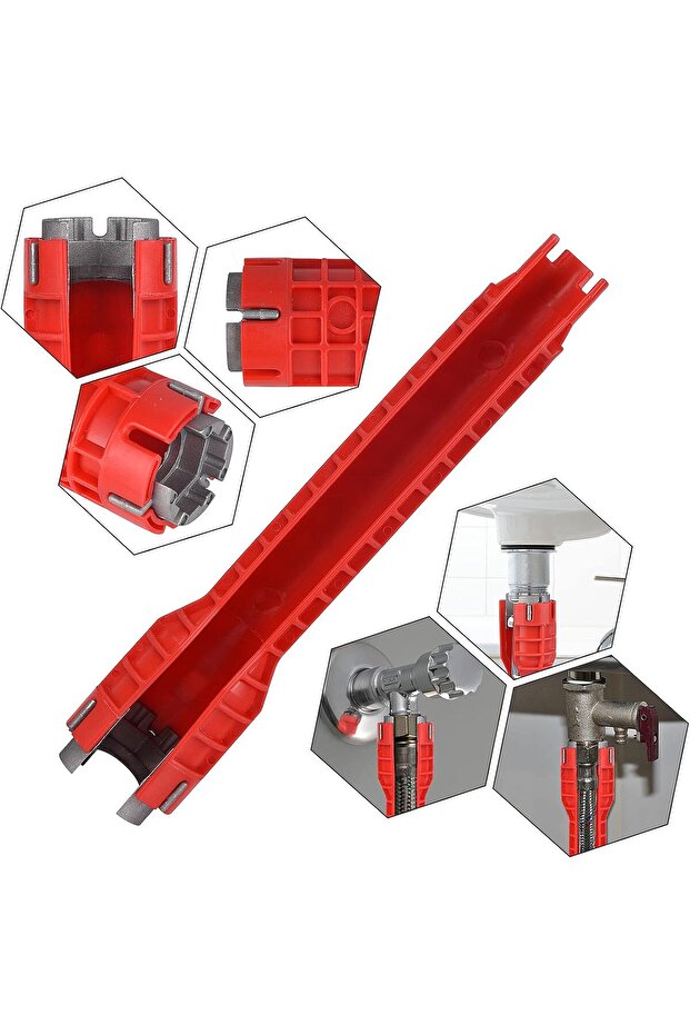 8-in-1 Faucet and Sink Wrench – Multi-Functional Sink Installer Tool – Faucet Nut & Supply Line. - 6
