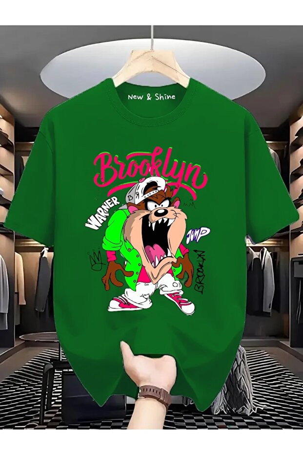 Tasmanian Devil Printed Oversize T-Shirt