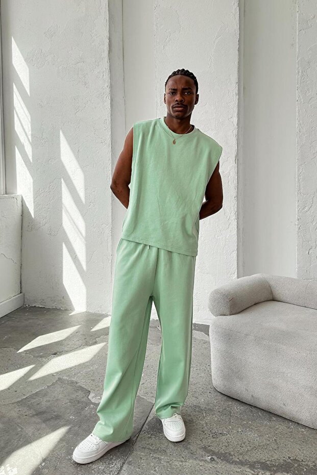 Mint Yeşili Cozy Premium Basic Atlet - 3