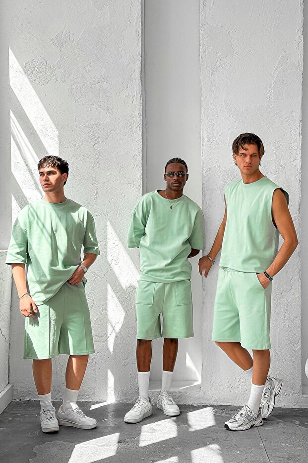 Mint Yeşili Cozy Premium Basic Atlet - 5