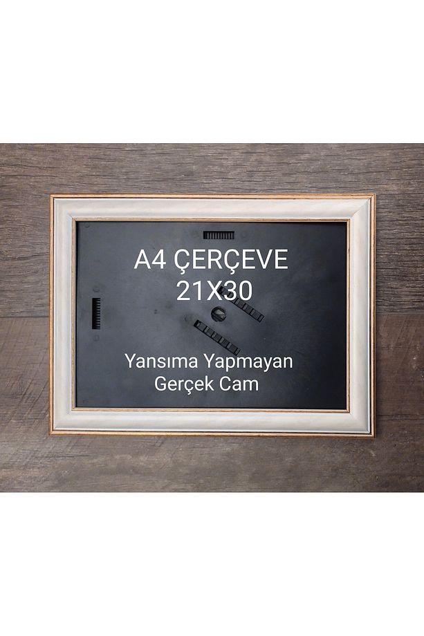 A4 Çerçeve 21x30 Diploma-Sertifika Çerçevesi Masa Üstü Ayaklı-Yatay yada Dikey Asılabilir - 1