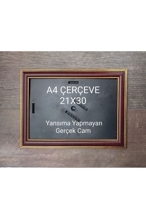 A4 Çerçeve 21x30 Diploma-Sertifika Çerçevesi Masa Üstü Ayaklı-Yatay yada Dikey Asılabilir - 1