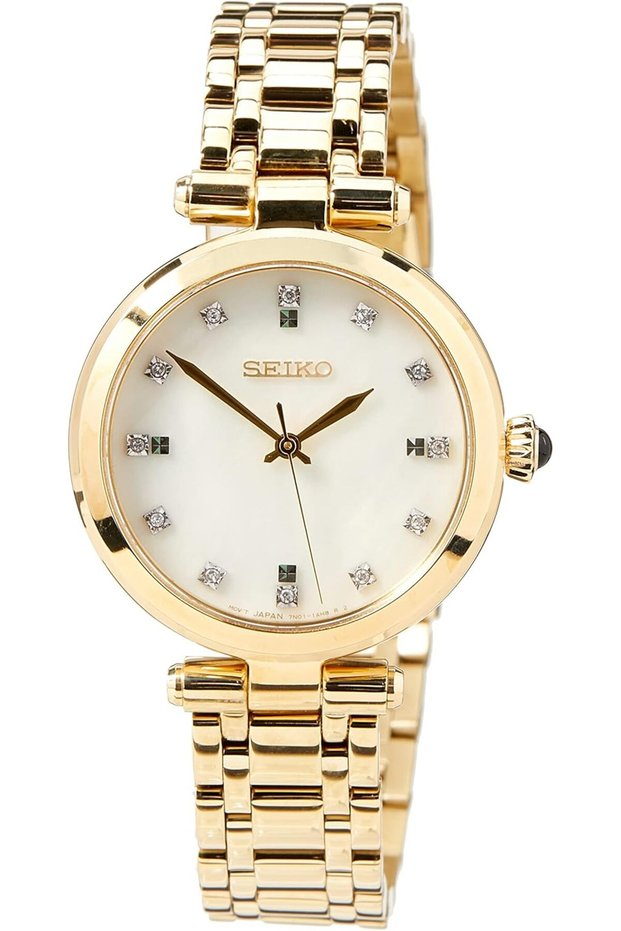 White/Yellow Gold Toned Steel 30 mm Watch - SRZ536P1