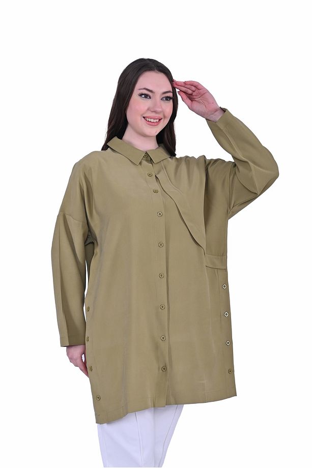 İNVEE 7053 Yeşil Gömlek - 1