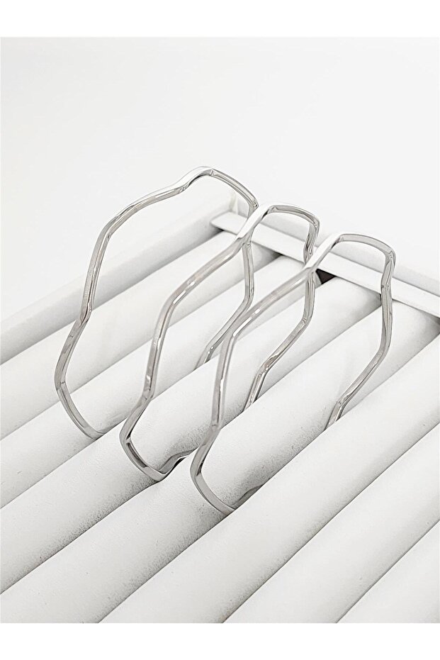 Dalgalı Ajda 3'lü Silver Bilezik - 2