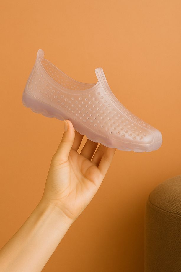 Unisex Deniz Ayakkabısı Kaymaz Taban Şık Havuz Şeffaf Plaj Rafting Sandaleti Lastik - 2