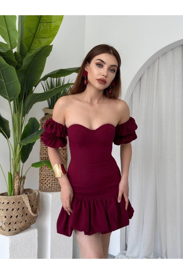 Peyda Straplez Elbise - 6