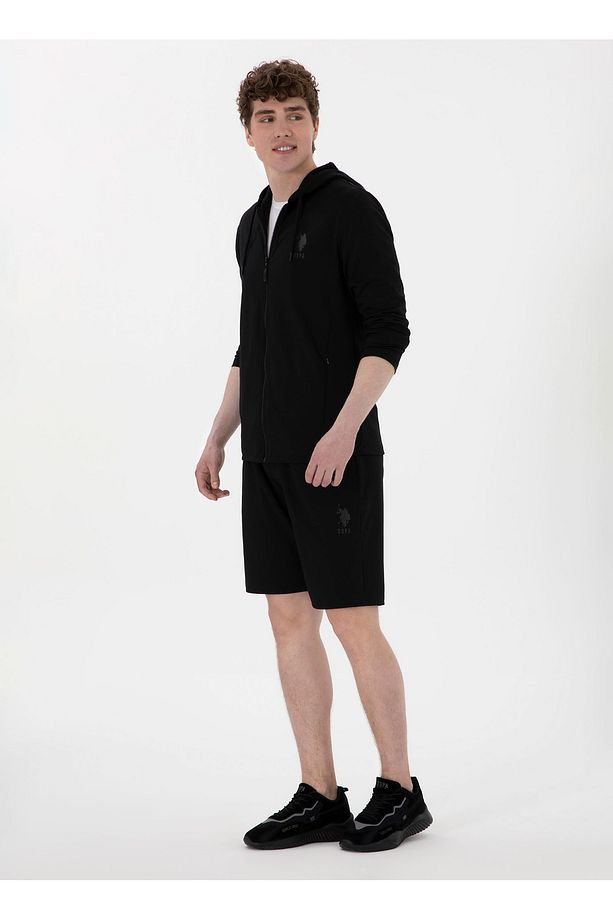 Siyah Erkek Regular Fit Sweat Şort TEROY - 1