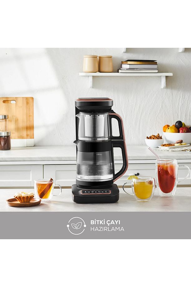 Çaysever Robotea Wi-fi Li 4 In 1 Konuşan Otomatik Cam Çay Makinesi Su Isıtıcı Filtre Kahve Hazırlama - 5