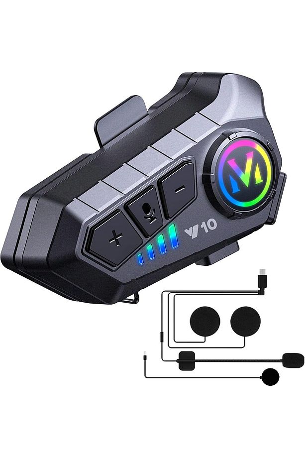 Bluetooth Motosiklet Intercom Kask Kulaklığı 2000 Mah Su Geçirmez Kask Kulaklık - 3