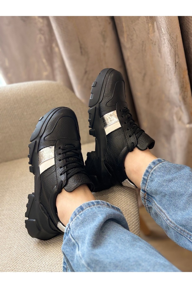 Sneakers black silver - 6