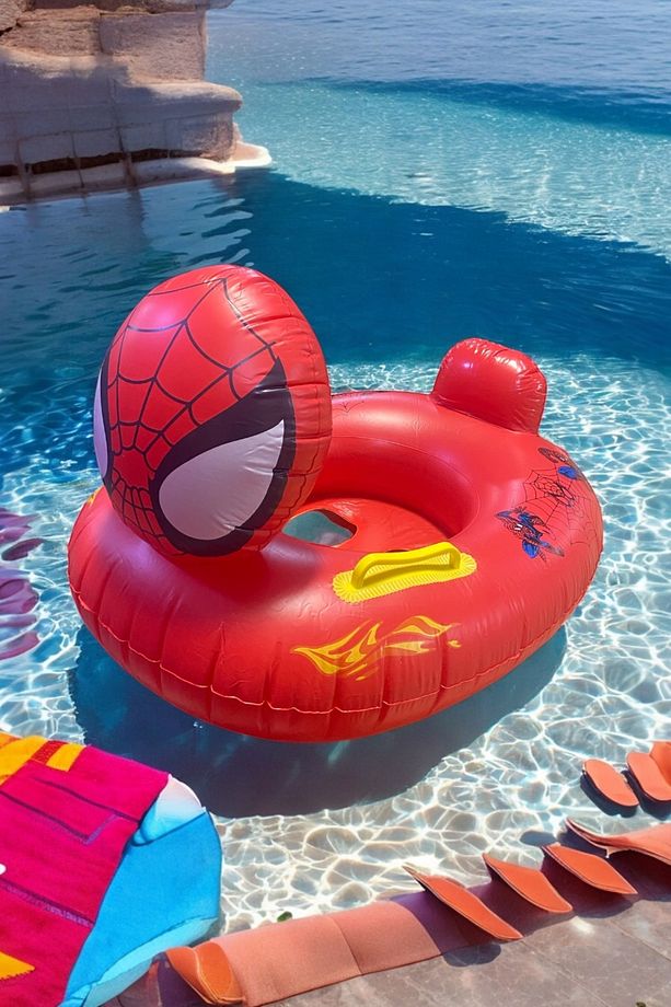 Bebek Simidi Oturaklı Tutucaklı Spider-man Şişme Simidi 0-3 Yaş - 1