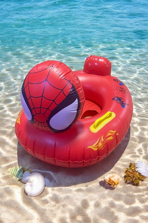 Bebek Simidi Oturaklı Tutucaklı Spider-man Şişme Simidi 0-3 Yaş - 2