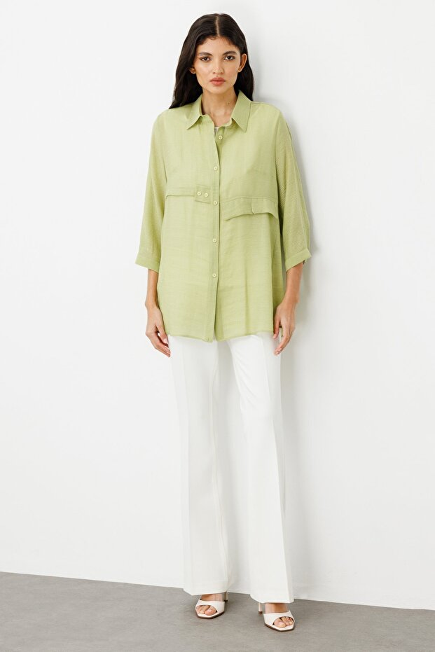 İç Atletli Düğmeli Bluz - 2