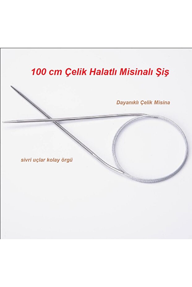 100 cm Çelik Halatlı Misinalı Şiş - 1