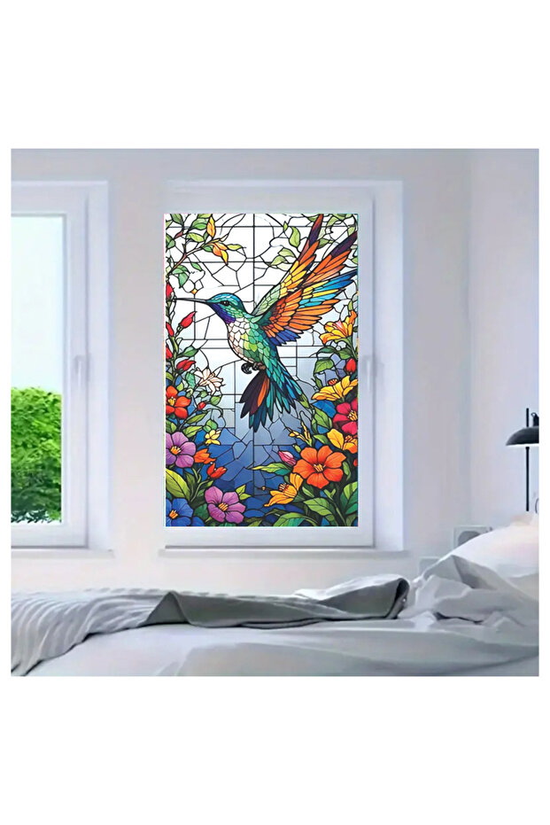 Glass Stained Glass Foil, Self Adhesive, Patterned Frosted Glass Foil 61X100 cm