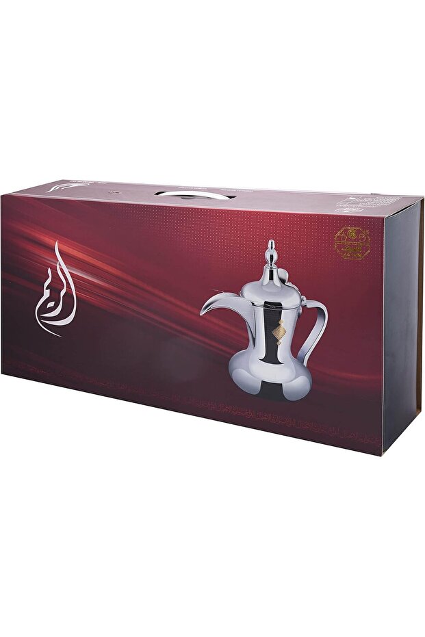 طقم دلة الريم طقم 3 قطع 26-32-48 فضي مذهب - 2