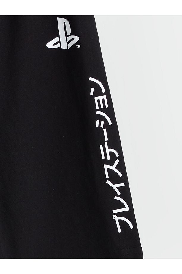 LCW ECO Bisiklet Yaka PlayStation Baskılı Erkek Çocuk Şortlu Pijama Takımı - 7