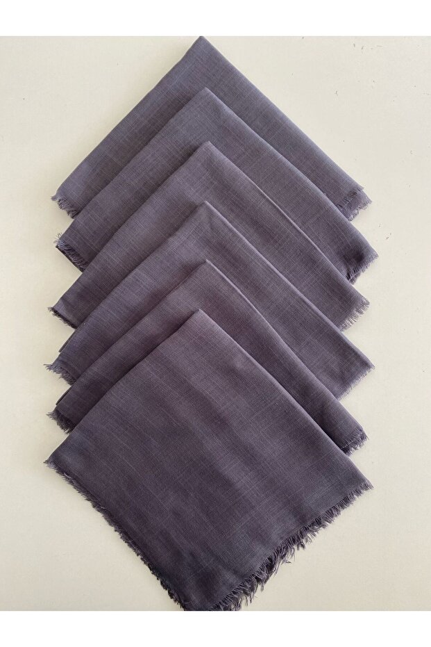 6 قطع من قماش القطن ذو اللون الصلب - 1