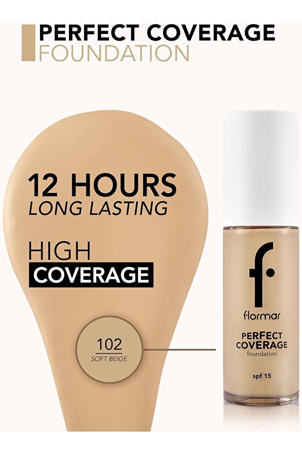 كريم أساس بتغطية مثالية من فلورمار، 102 بيج ناعم - 7