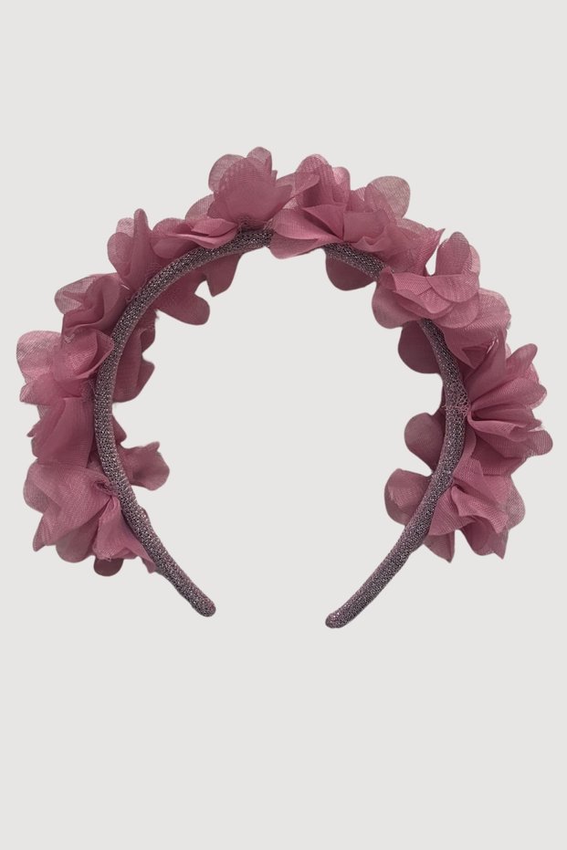 Powder Colored Flower Patterned Crown for Girls