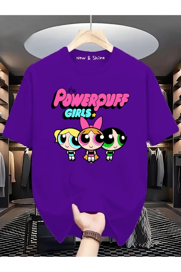 Powerpuff Girls Printed Large Size Oversize T-Shirt