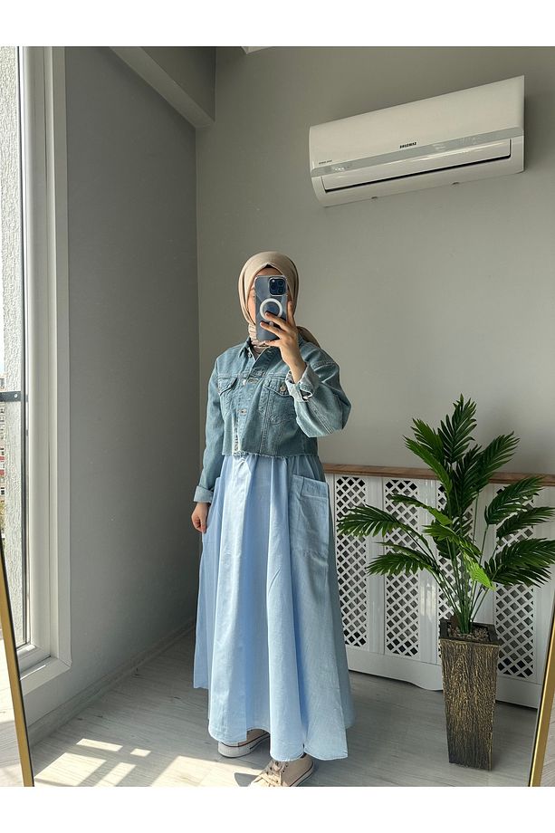 Cepli poplin etek - 3