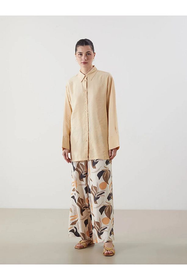 LCW Modest Sari Modal Karışımlı Kadın Gömlek Tunik - 2