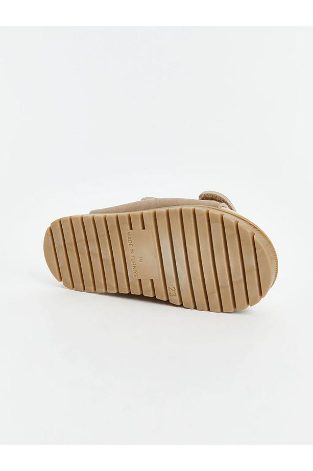 LCW STEPS Bej Çift Bantlı Cırt Cırtlı Erkek Bebek Sandalet - 3