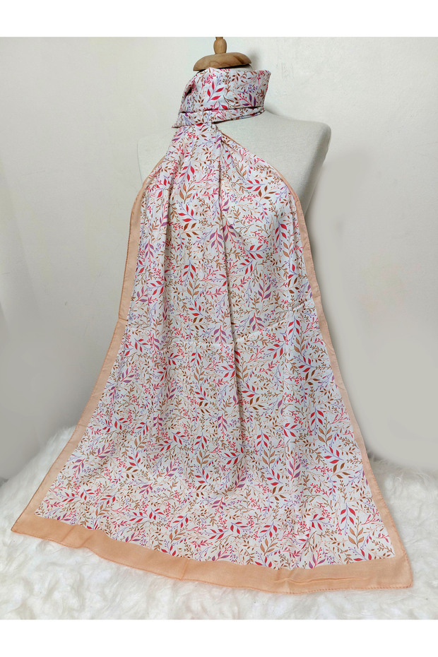 شال قطن ناعم منقوش - 2