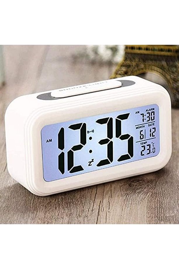htsp LCD Dijital Alarmlı, Gece Görüşlü Masa Saati, Termometreli Çalar Saat şmd al 1122015 - 3