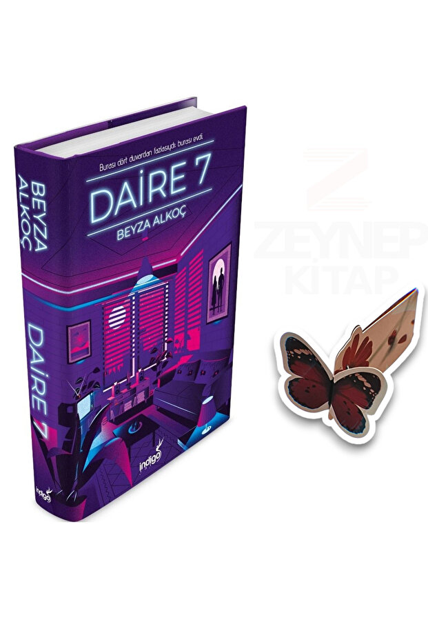 Daire 7(CİLTLİ)Özel Tasarım Kelebek Ayraç Hediye