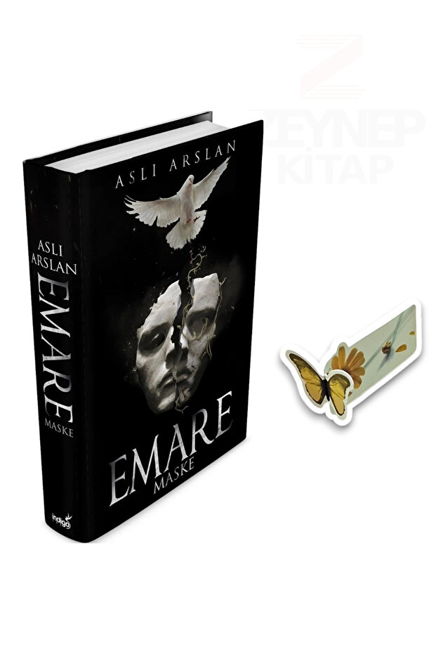 Emare Maske(CİLTLİ)Özel Tasarım Kelebek Ayraç Hediye