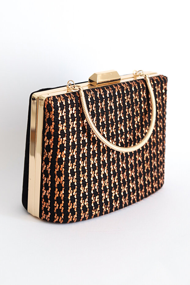 Tel Kırma Modelli Abiye Çanta - 1