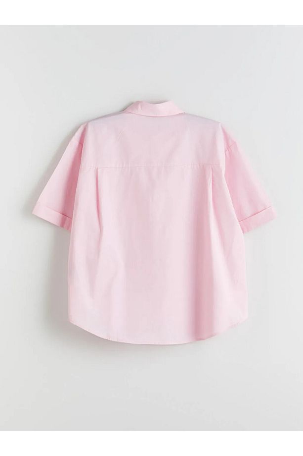 LCW Vision Pembe Oversize Poplin Kadın Gömlek - 2